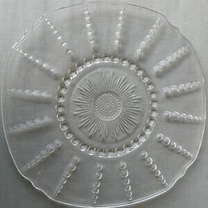 Vintage Federal Glass Columbia Clear Depression Glass 11" Chop Plate MCM serving